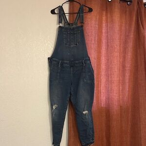 Indigo Blue Denim Maternity Overalls